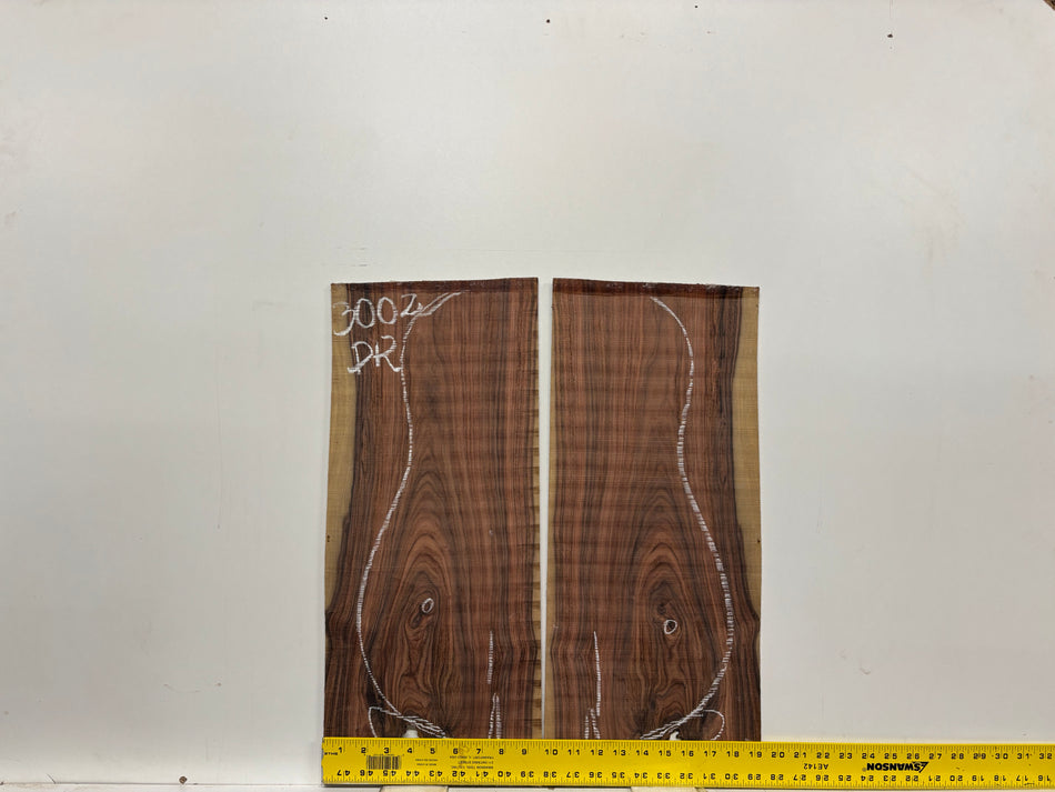 Pau Ferro Dreadnought Guitar Back and Side Defective Set #3002