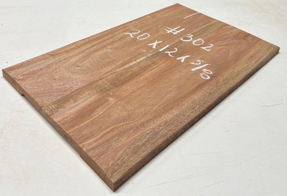 African Mahogany Wood Chopping/Cutting Board (2 Piece- Glued)- 20" x 12" x 5/8" #302 Exotic Wood Zone 