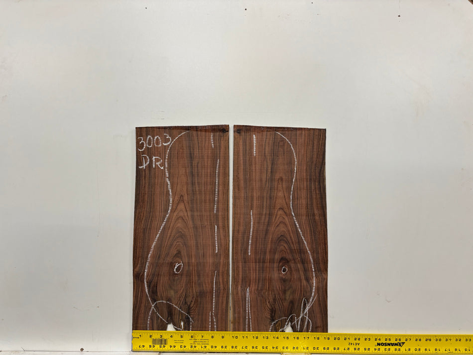 Pau Ferro Dreadnought Guitar Back and Side Defective Set #3003