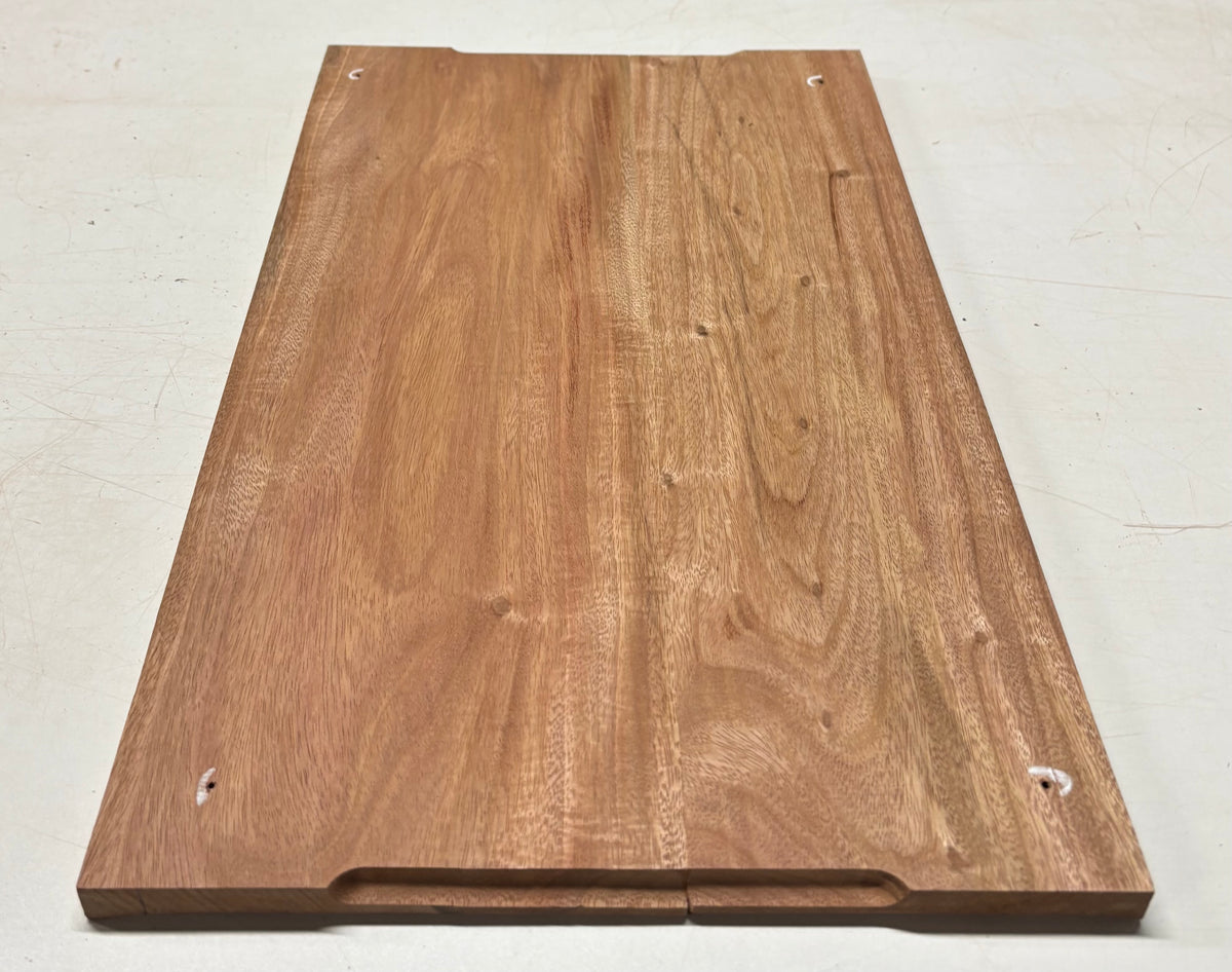 African Mahogany Wood Chopping/Cutting Board (2 Piece- Glued)- 20" x 12" x 5/8" #302 Exotic Wood Zone 