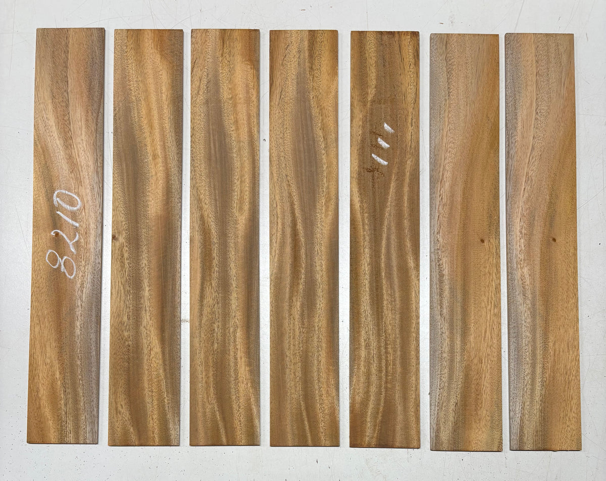 7 Pcs, Mahogany Thin Stock Lumber 18"x 3"x 1/8"#8210 - Exotic Wood Zone