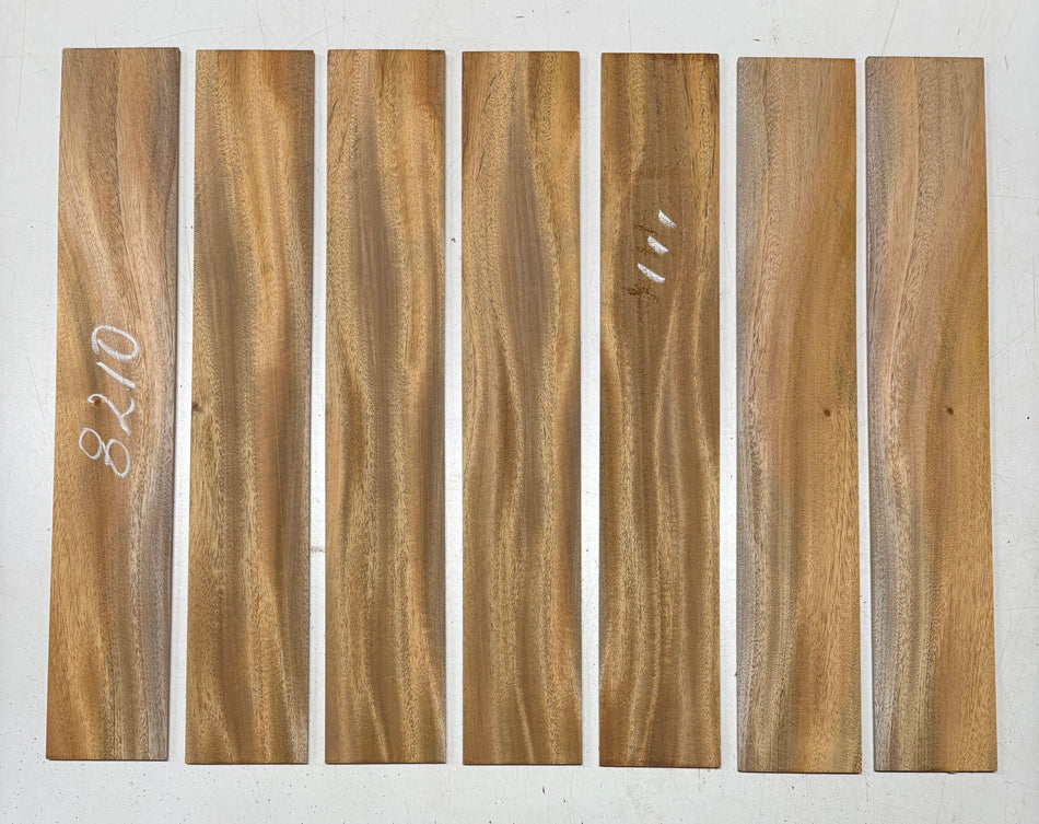 7 Pcs, Mahogany Thin Stock Lumber 18"x 3"x 1/8"#8210 - Exotic Wood Zone