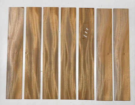 7 Pcs, Mahogany Thin Stock Lumber 18"x 3"x 1/8"#8210 - Exotic Wood Zone