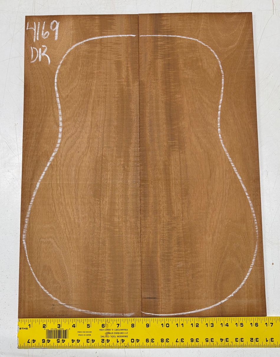 Flame Genuine Mahogany Dreadnought Guitar Back Set #4169
