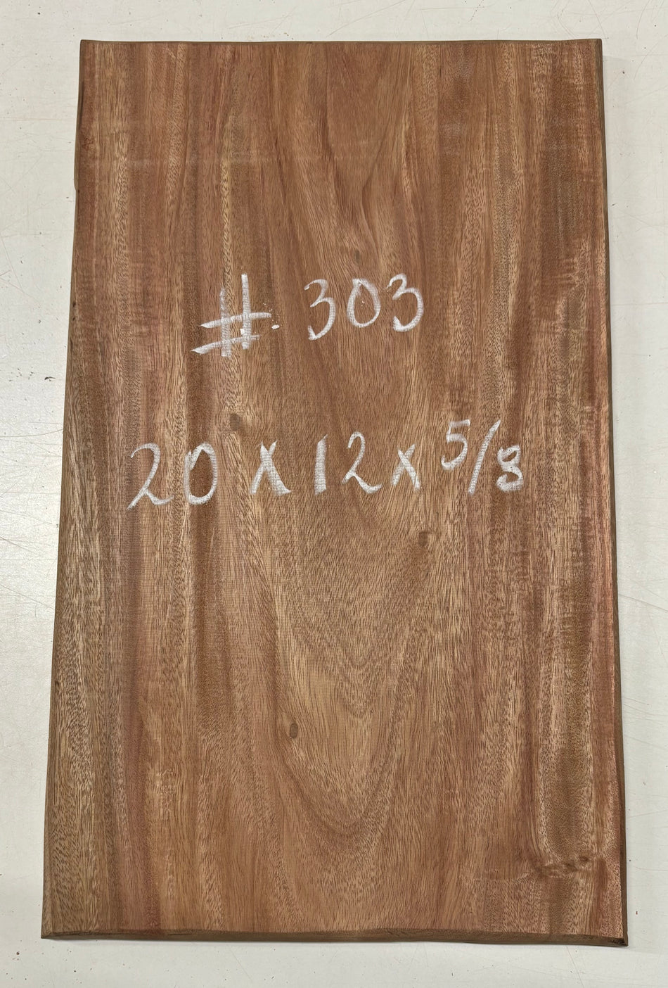 African Mahogany Wood Chopping/Cutting Board (Single Piece)- 20" x 12" x 5/8" #303 - Exotic Wood Zone