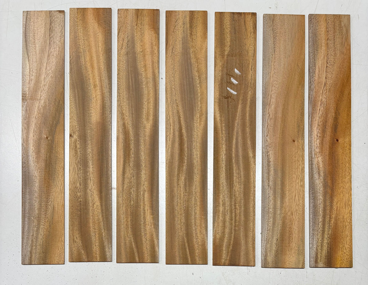 7 Pcs, Mahogany Thin Stock Lumber 18"x 3"x 1/8"#8210 - Exotic Wood Zone