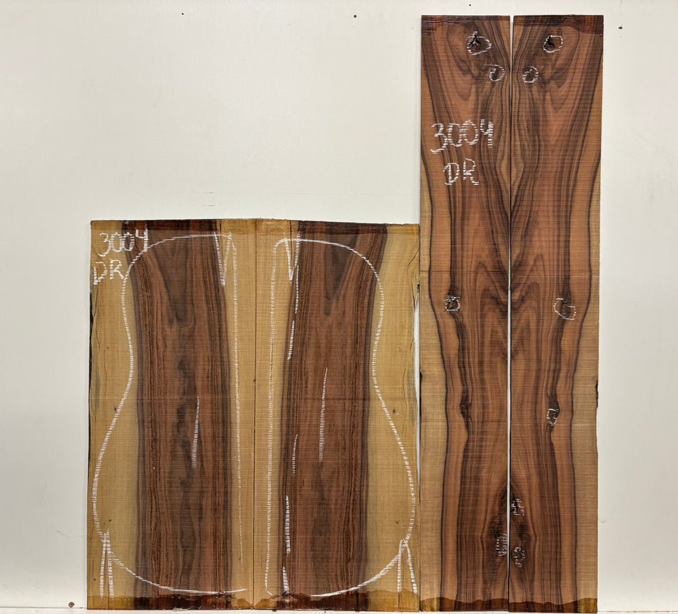 Pau Ferro Dreadnought Guitar Back and Side Defective Set #3004