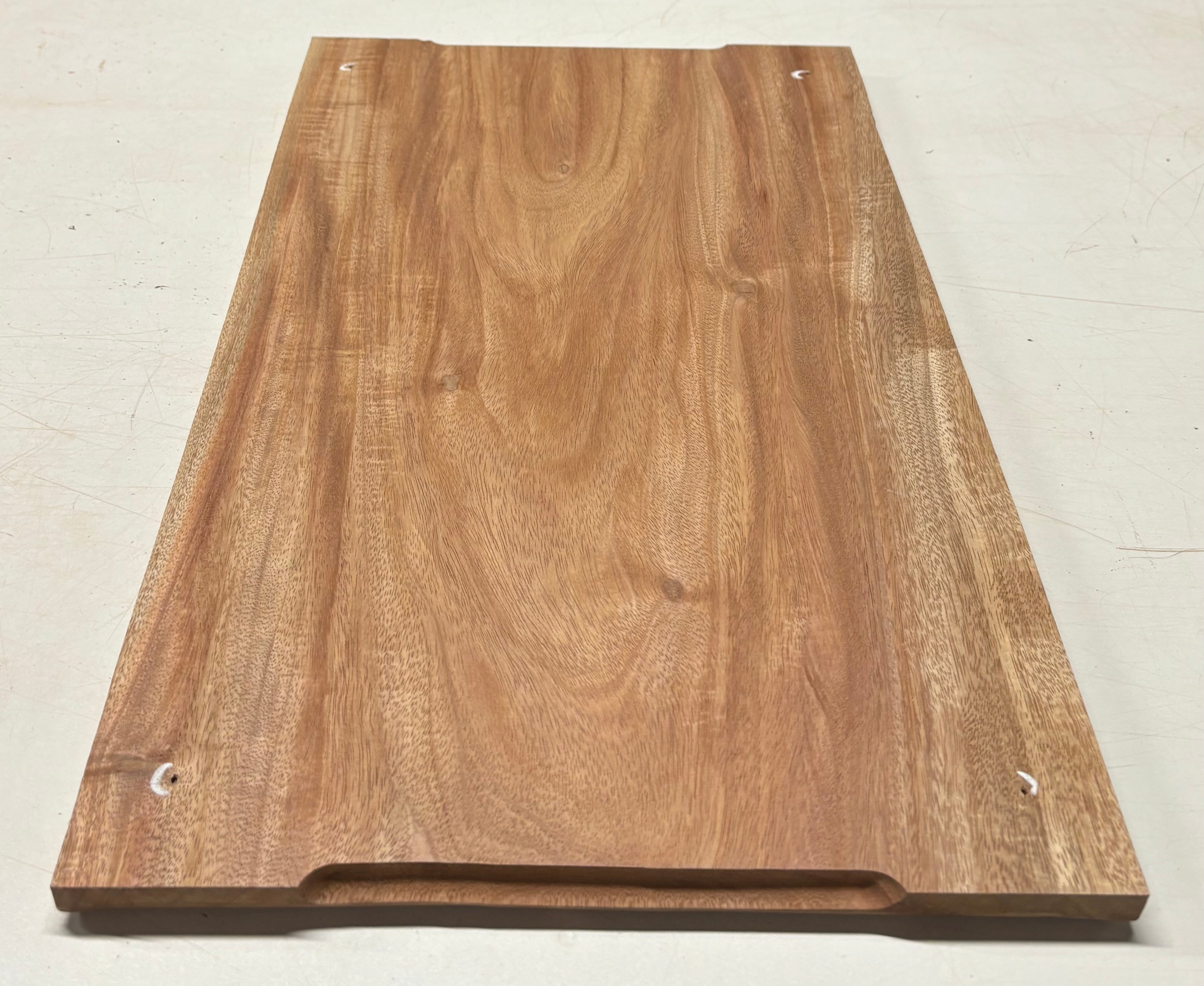 African Mahogany Wood Chopping/Cutting Board (Single Piece)- 20" x 12" x 5/8" #303 - Exotic Wood Zone