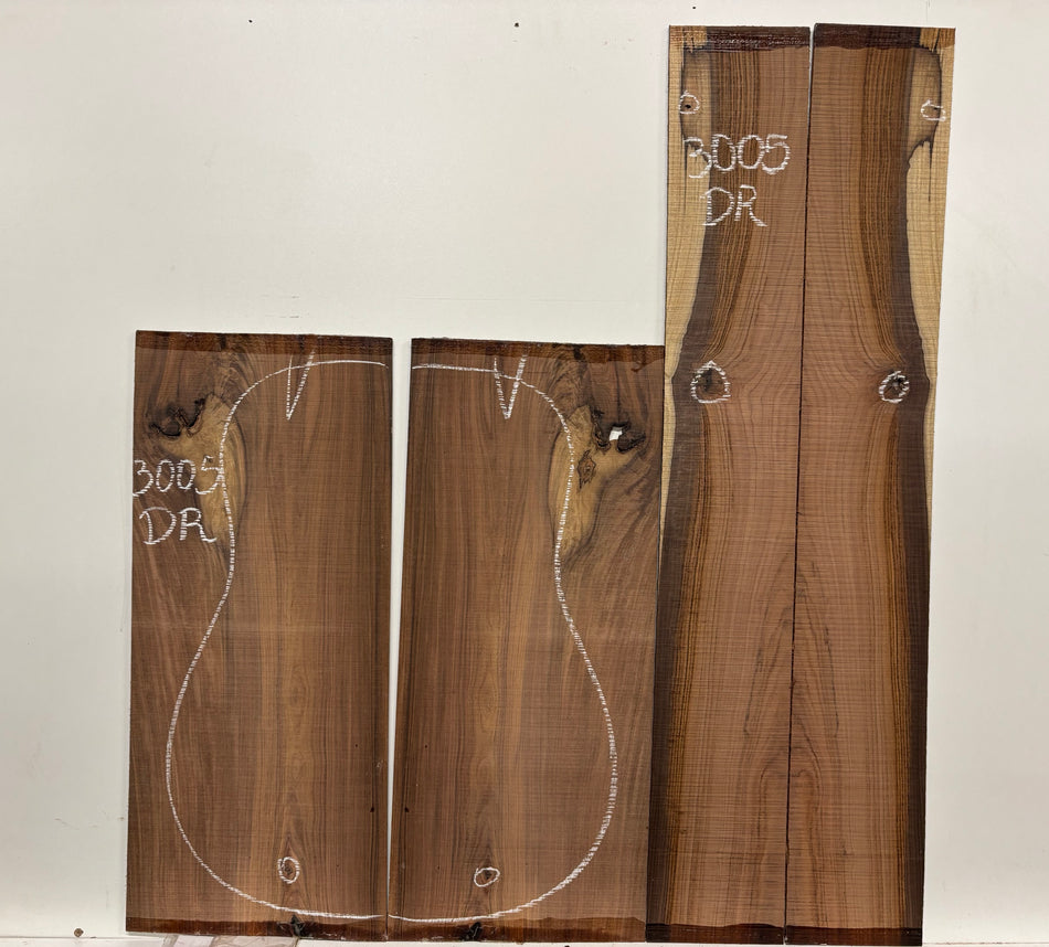 Pau Ferro Dreadnought Guitar Back and Side Defective Set #3005