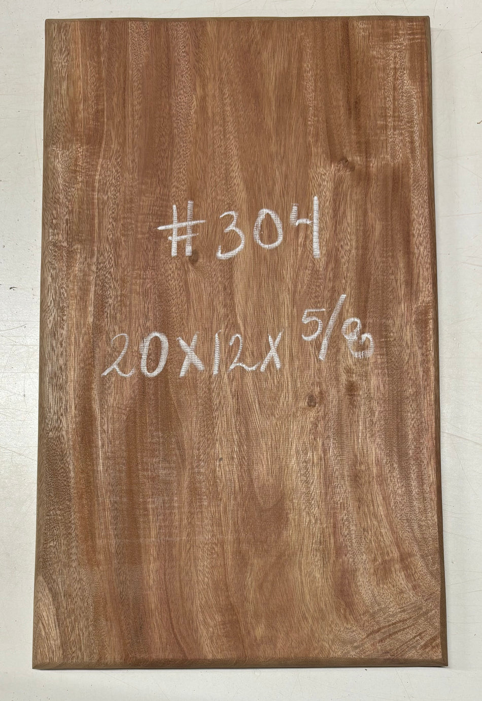 African Mahogany Wood Chopping/Cutting Board (Single Piece)- 20" x 12" x 5/8" #304 - Exotic Wood Zone