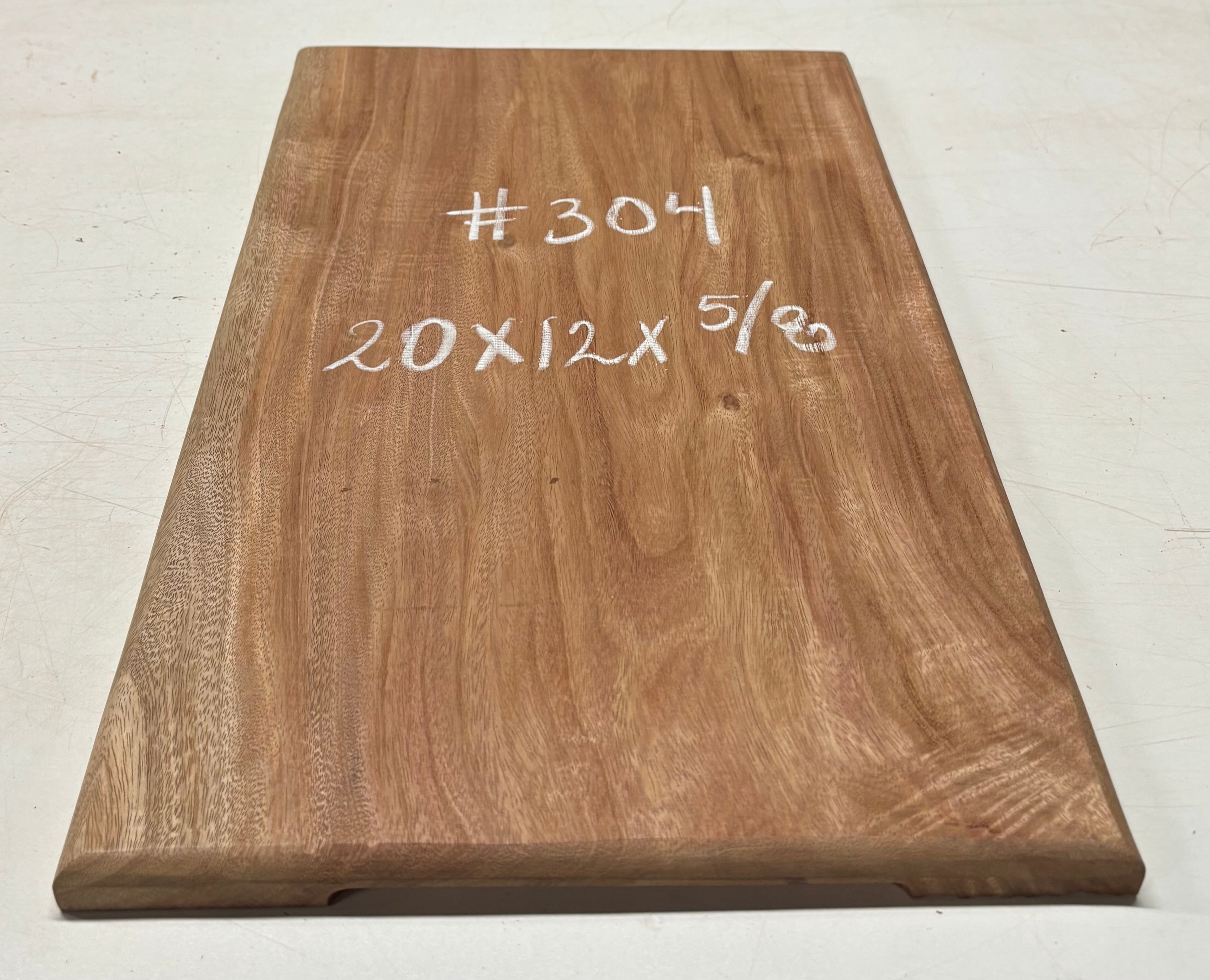 African Mahogany Wood Chopping/Cutting Board (Single Piece)- 20" x 12" x 5/8" #304 - Exotic Wood Zone