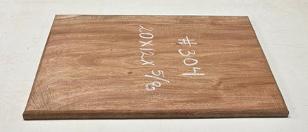 African Mahogany Wood Chopping/Cutting Board (Single Piece)- 20" x 12" x 5/8" #304 - Exotic Wood Zone