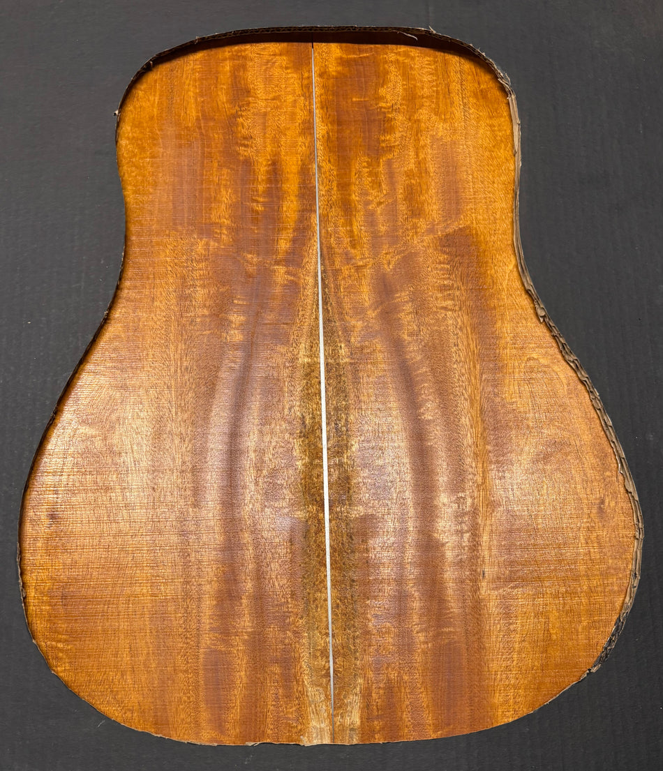 Flame Genuine Mahogany Dreadnought Guitar Back Set #4171