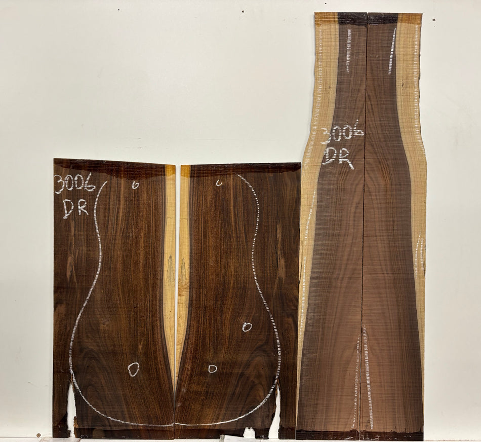 Pau Ferro Dreadnought Guitar Back and Side Defective Set #3006