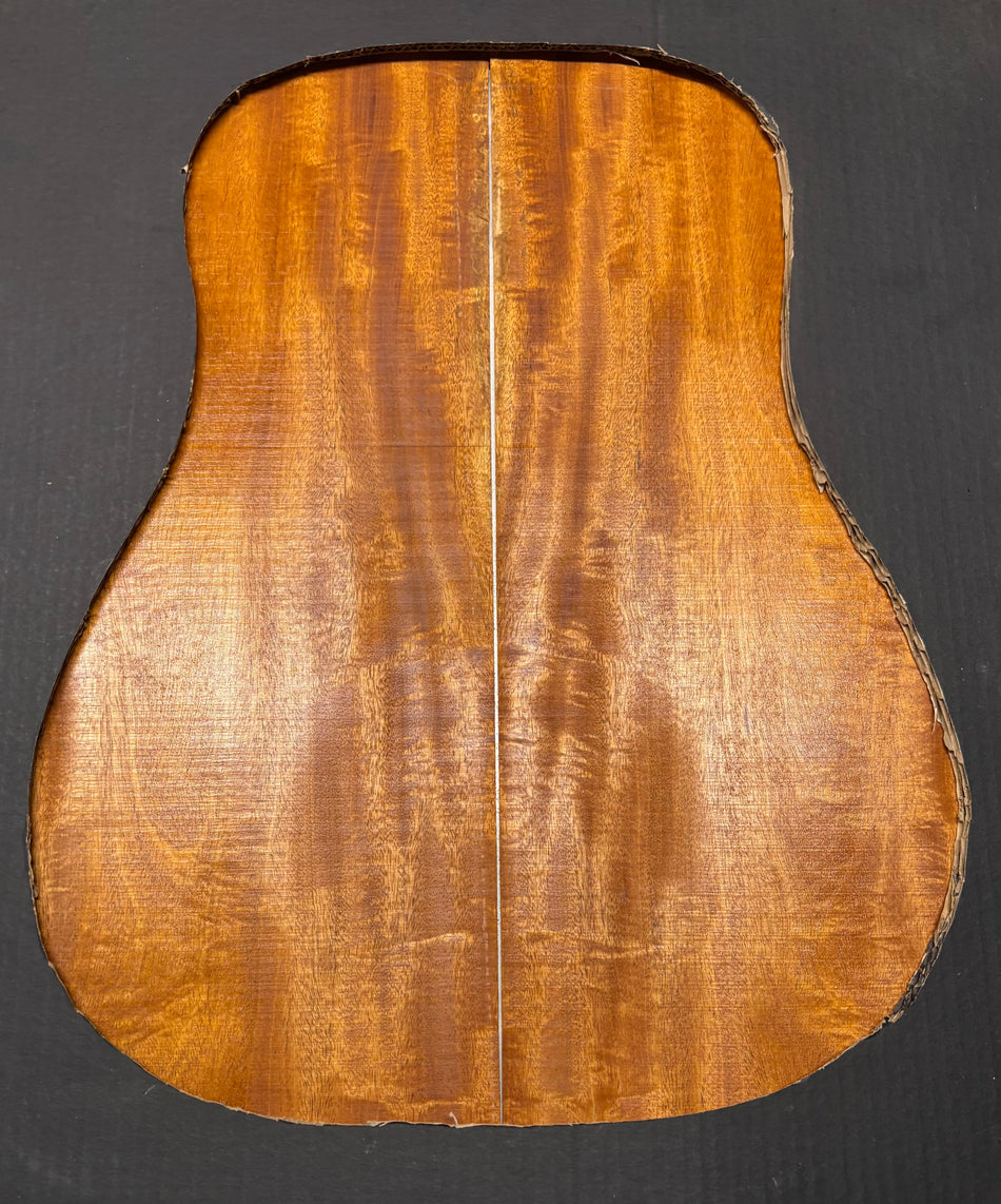 Flame Genuine Mahogany Dreadnought Guitar Back Set #4172