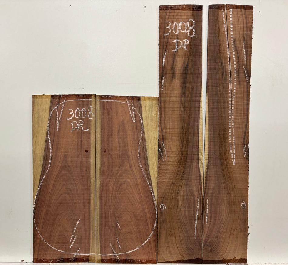 Pau Ferro Dreadnought Guitar Back and Side Defective Set #3008