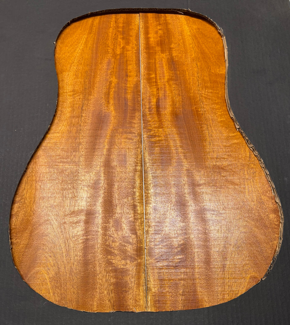 Flame Genuine Mahogany Dreadnought Guitar Back Set #4176
