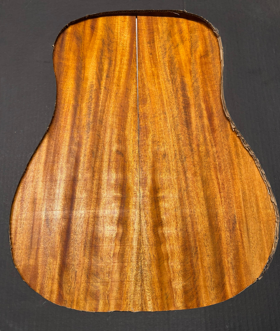 Flame Genuine Mahogany Dreadnought Guitar Back Set #4177