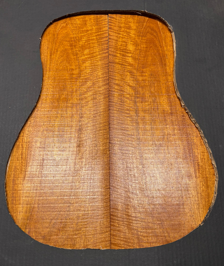 Flame Genuine Mahogany Dreadnought Guitar Back Set #4178