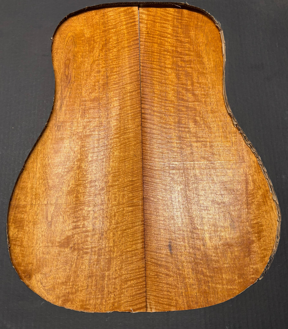 Flame Genuine Mahogany Dreadnought Guitar Back Set #4179