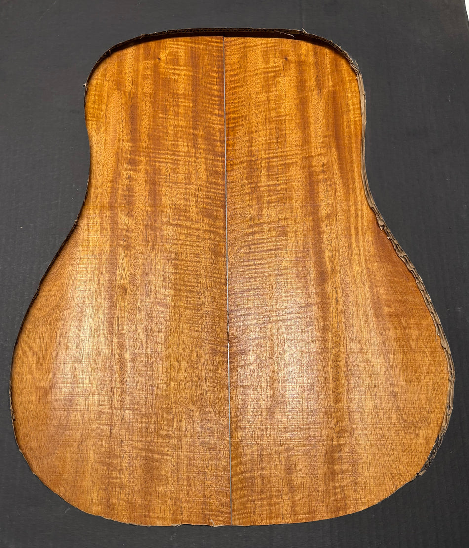 Flame Genuine Mahogany Dreadnought Guitar Back Set #4182