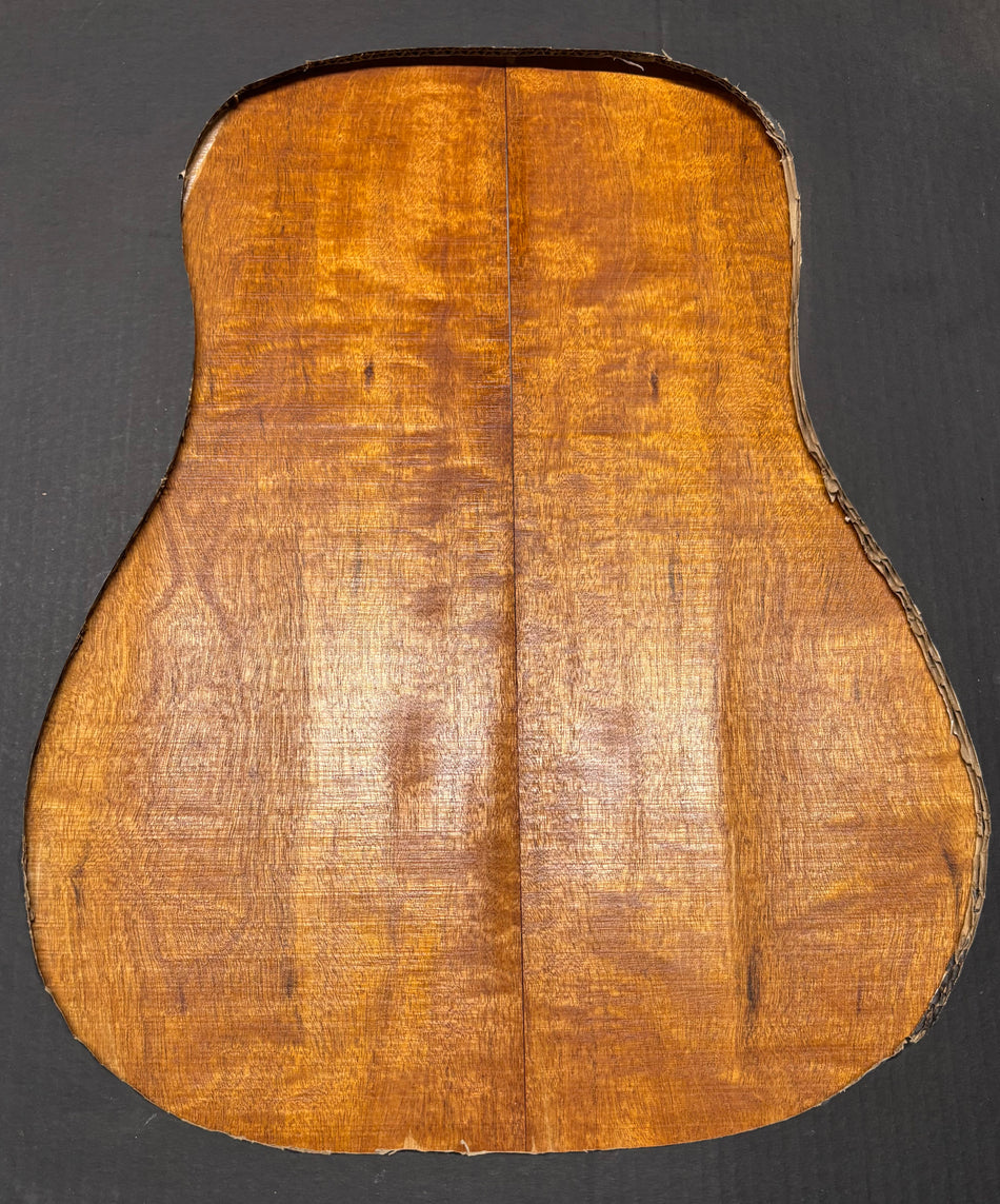 Flame Genuine Mahogany Dreadnought Guitar Back Set #4183