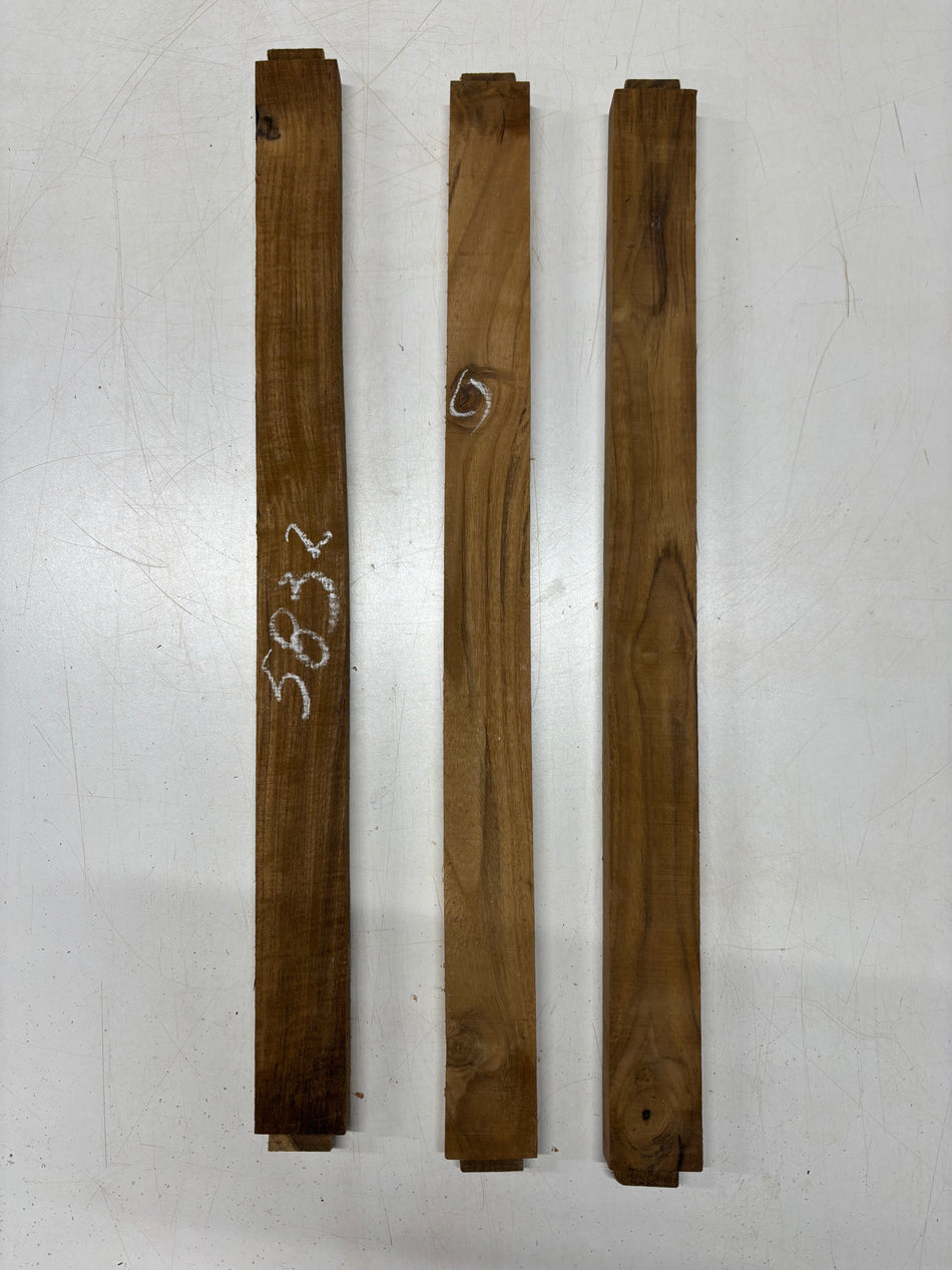 3 Pack, Teak Thin Stock Lumber 25"x1-7/8"x3/4"#5832