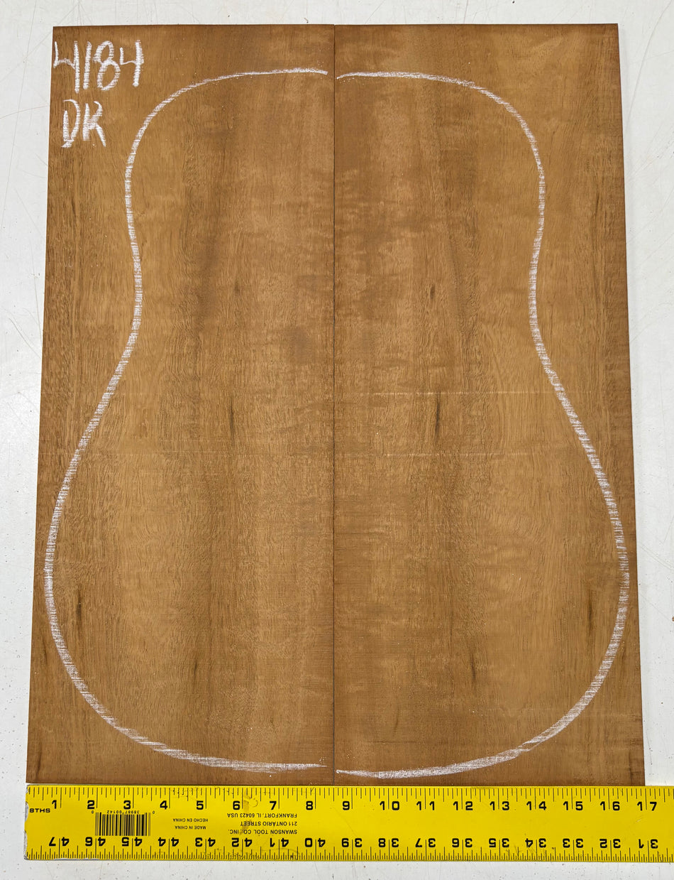Flame Genuine Mahogany Dreadnought Guitar Back Set #4184