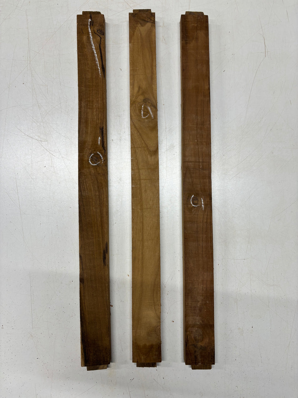 3 Pack, Teak Thin Stock Lumber 25"x1-7/8"x3/4"#5832