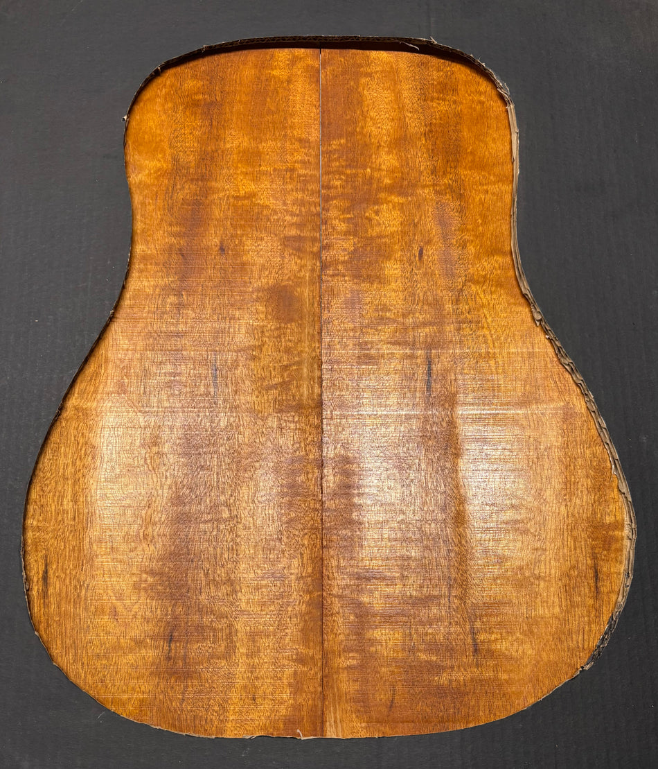 Flame Genuine Mahogany Dreadnought Guitar Back Set #4184
