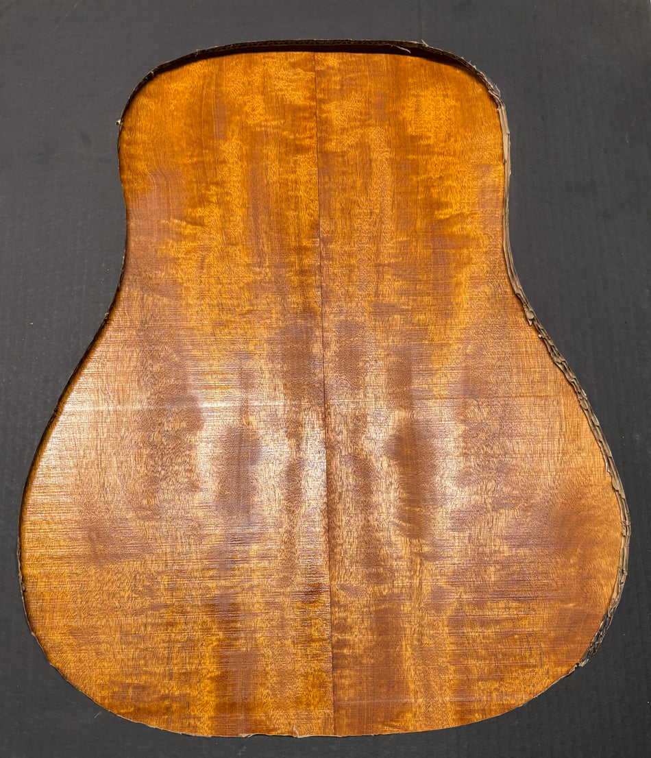 Flame Genuine Mahogany Dreadnought Guitar Back Set #4186