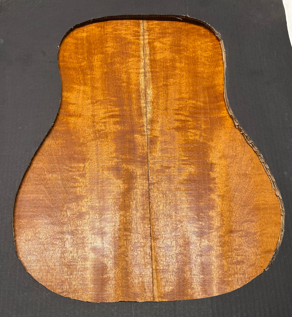 Flame Genuine Mahogany Dreadnought Guitar Back Set #4188