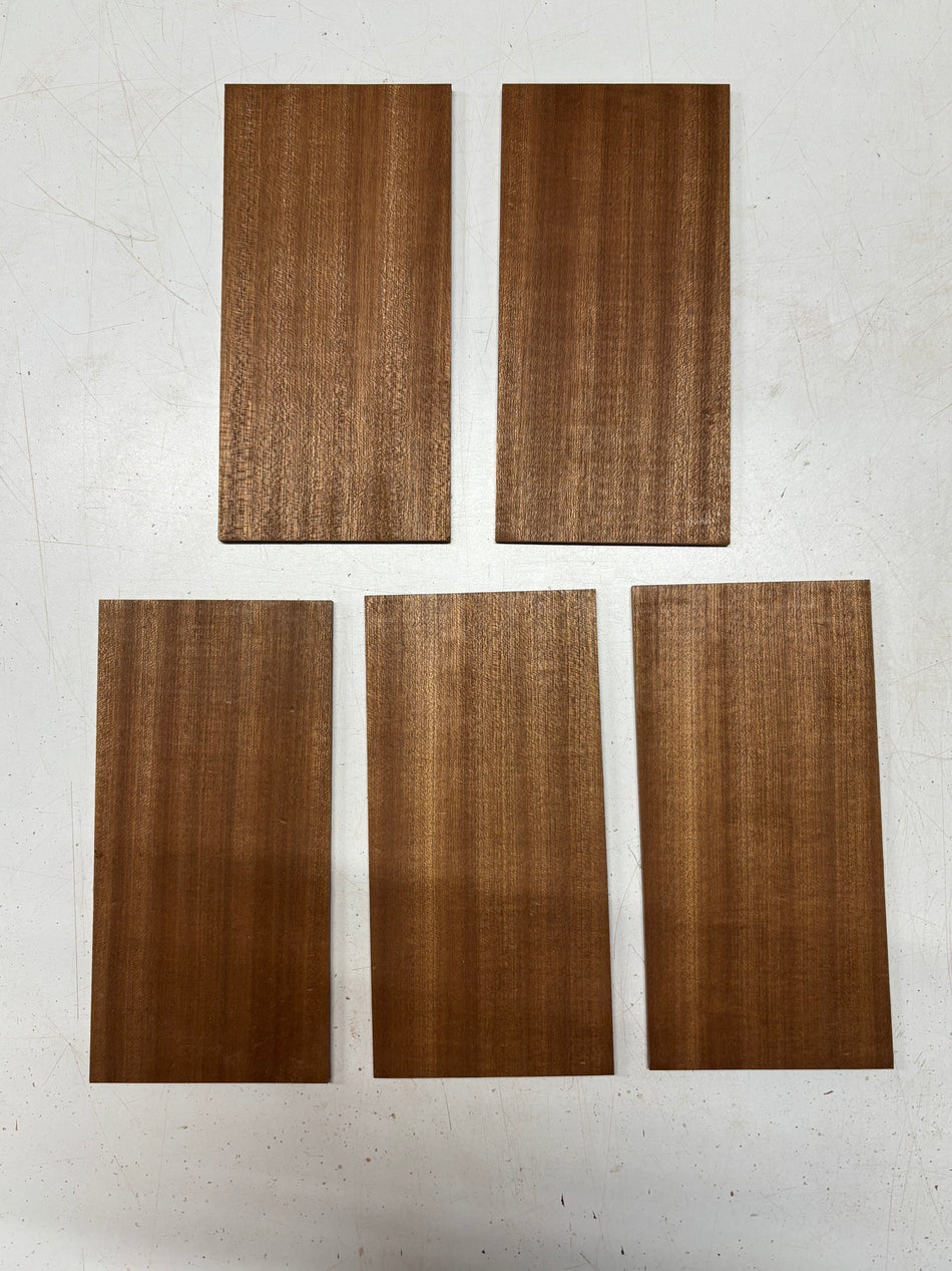 5 Pack, Sapele Head Plate Blanks 8"x4"x3/16"#6590