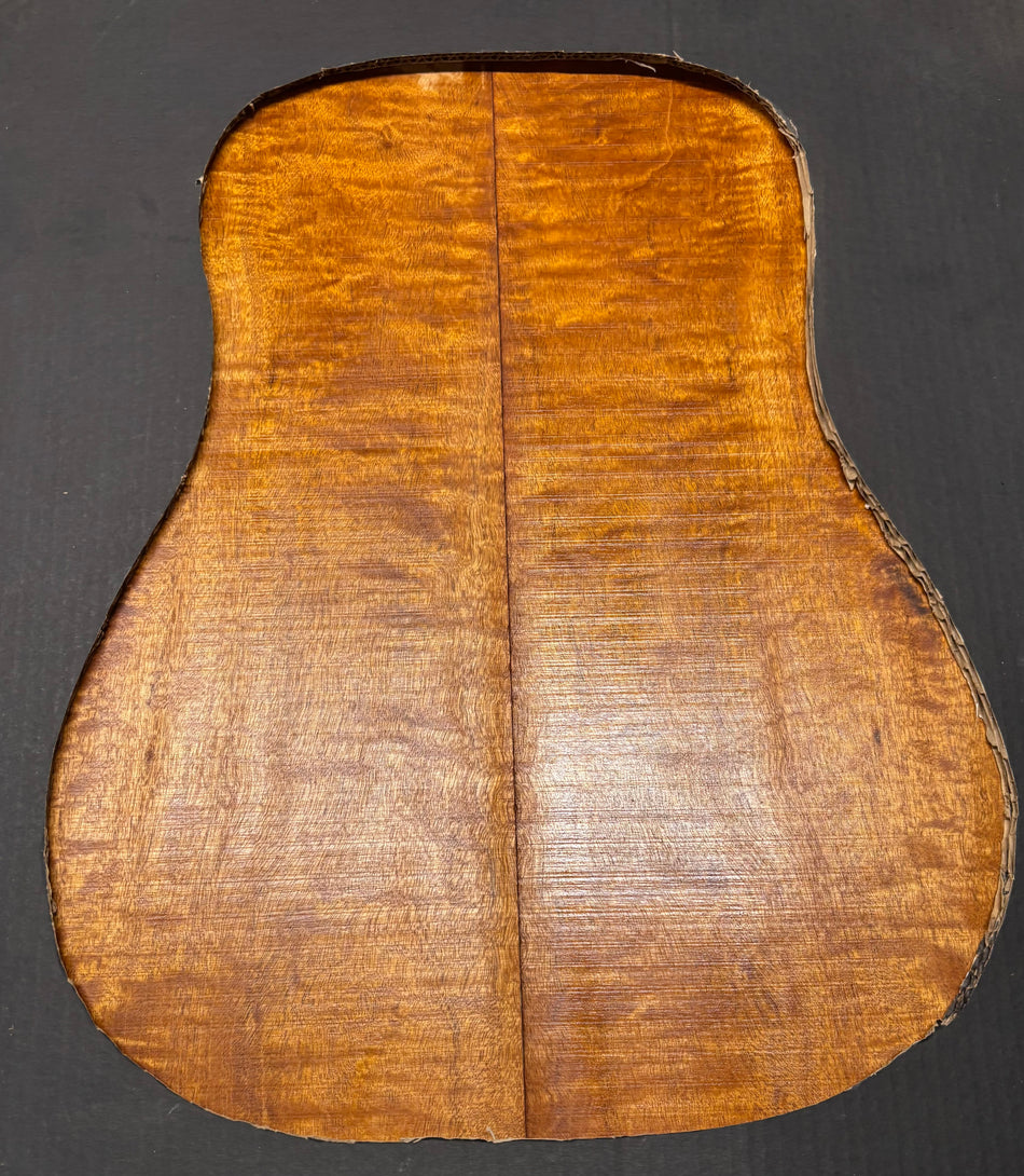 Flame Genuine Mahogany Dreadnought Guitar Back Set #4190