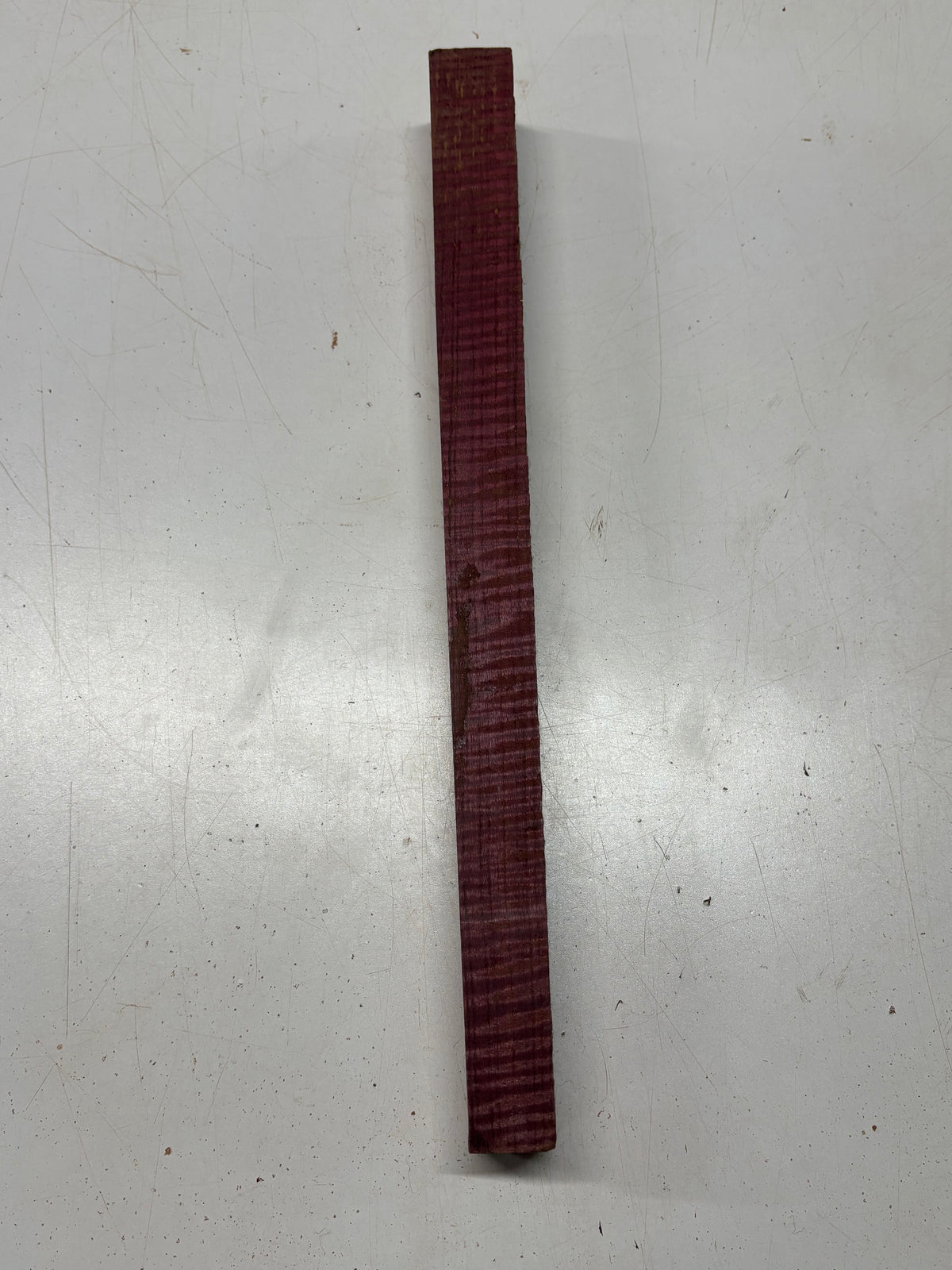 1 Pcs, Flame Purpleheart Thin Stock Lumber 18"x 2"x 1-1/4" #8241 - Exotic Wood Zone