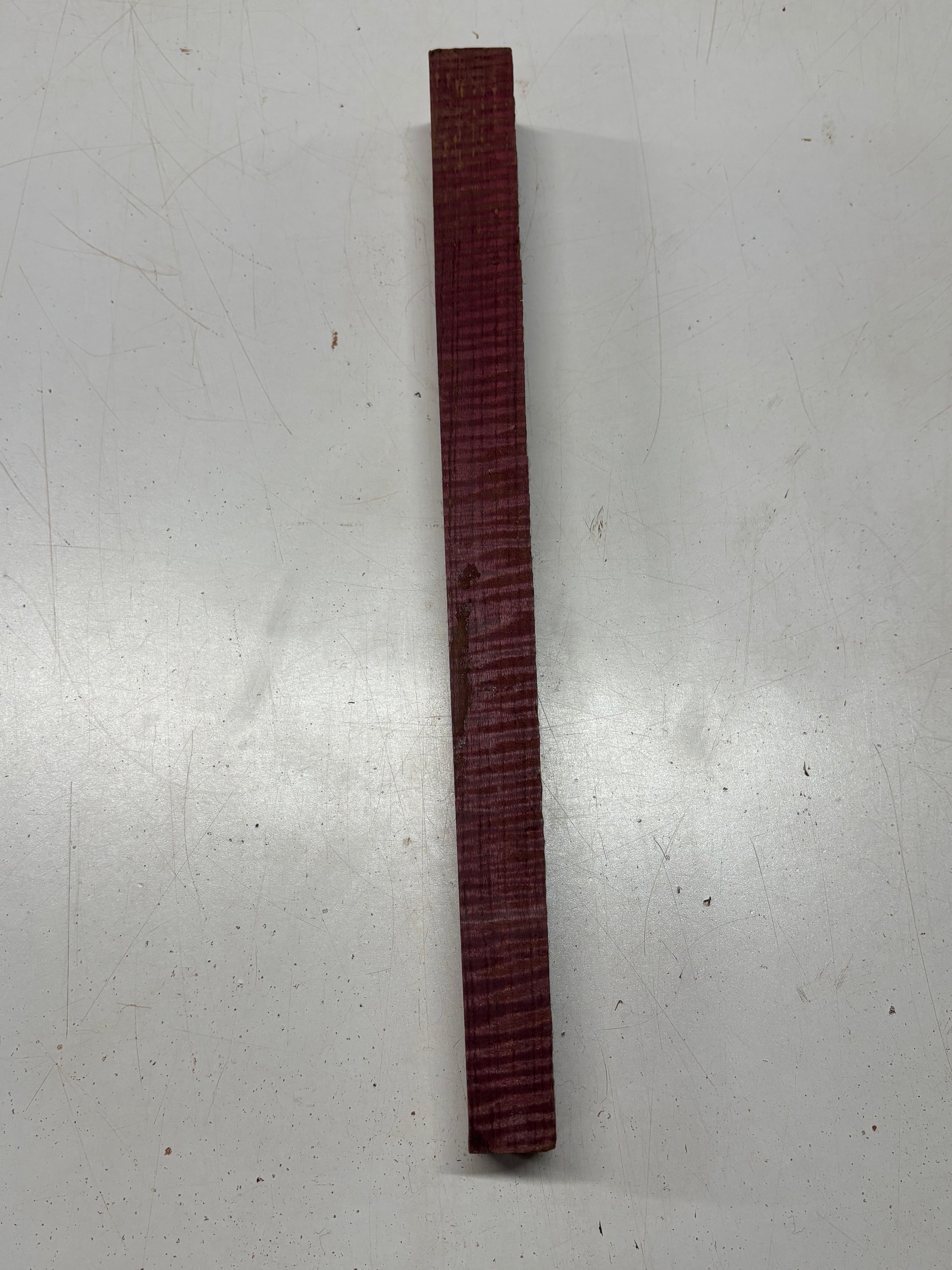 1 Pcs, Flame Purpleheart Thin Stock Lumber 18"x 2"x 1-1/4" #8241 - Exotic Wood Zone