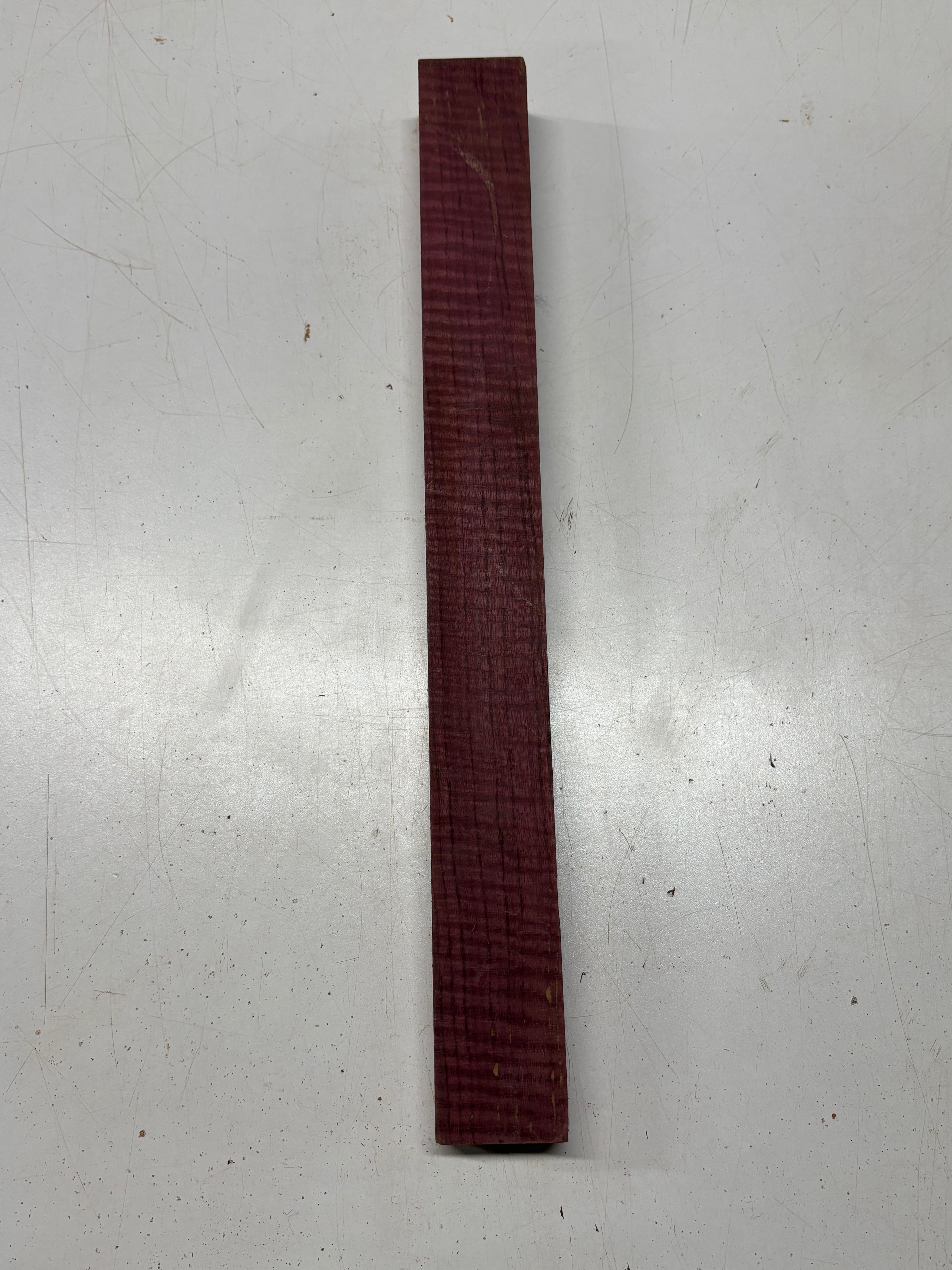 1 Pcs, Flame Purpleheart Thin Stock Lumber 18"x 2"x 1-1/4" #8241 - Exotic Wood Zone
