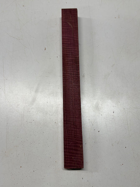 1 Pcs, Flame Purpleheart Thin Stock Lumber 18"x 2"x 1-1/4" #8241 - Exotic Wood Zone