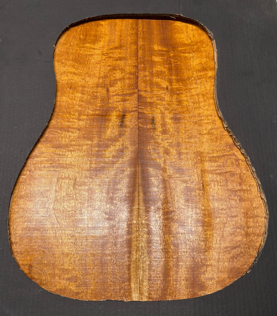 Flame Genuine Mahogany Dreadnought Guitar Back Set #4191