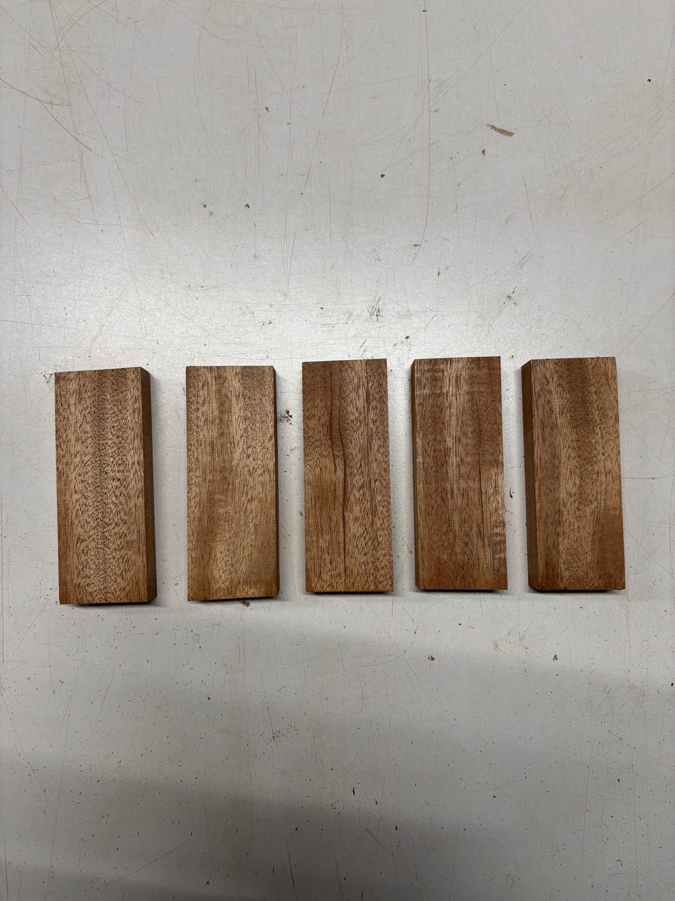 5 Pack, African Mahogany Knife Blanks 5"x2"x3/4"#5846