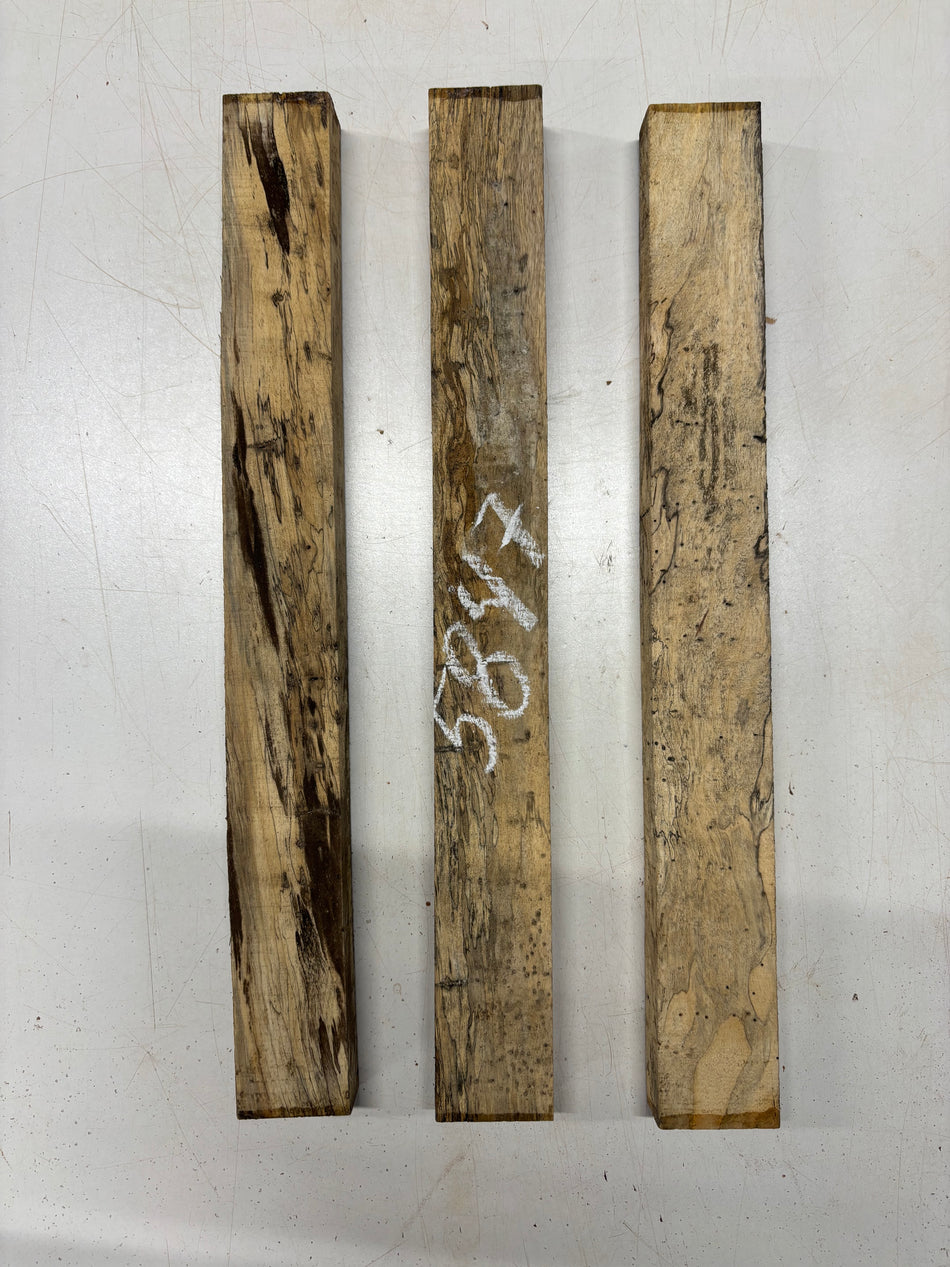 3 Pack, Spalted Tamarind Thin Stock Lumber (Pin Hole)  18"x2"x3/4"#5847