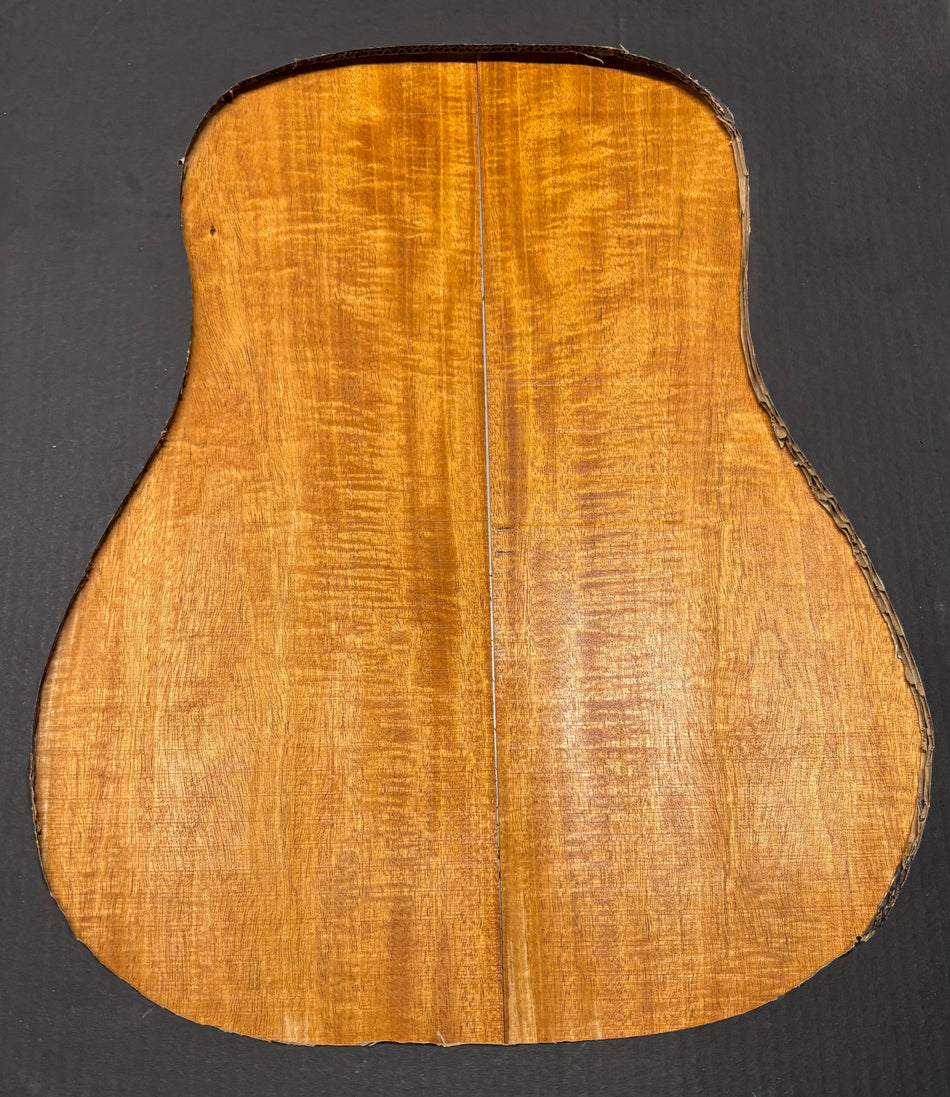 Flame Genuine Mahogany Dreadnought Guitar Back Set #4194