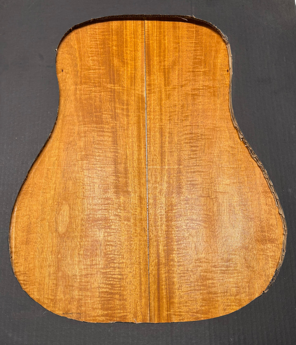 Flame Genuine Mahogany Dreadnought Guitar Back Set #4195