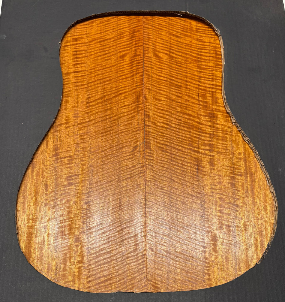 Flame Genuine Mahogany Dreadnought Guitar Back Set #4196