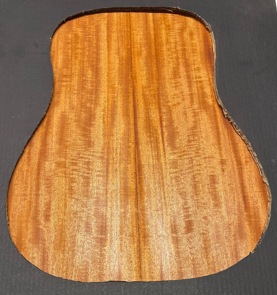 Flame Genuine Mahogany Dreadnought Guitar Back Set #4197