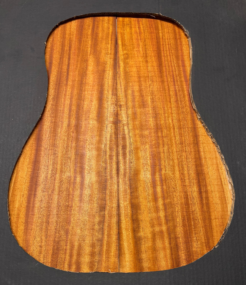 Flame Genuine Mahogany Dreadnought Guitar Back Set #4198