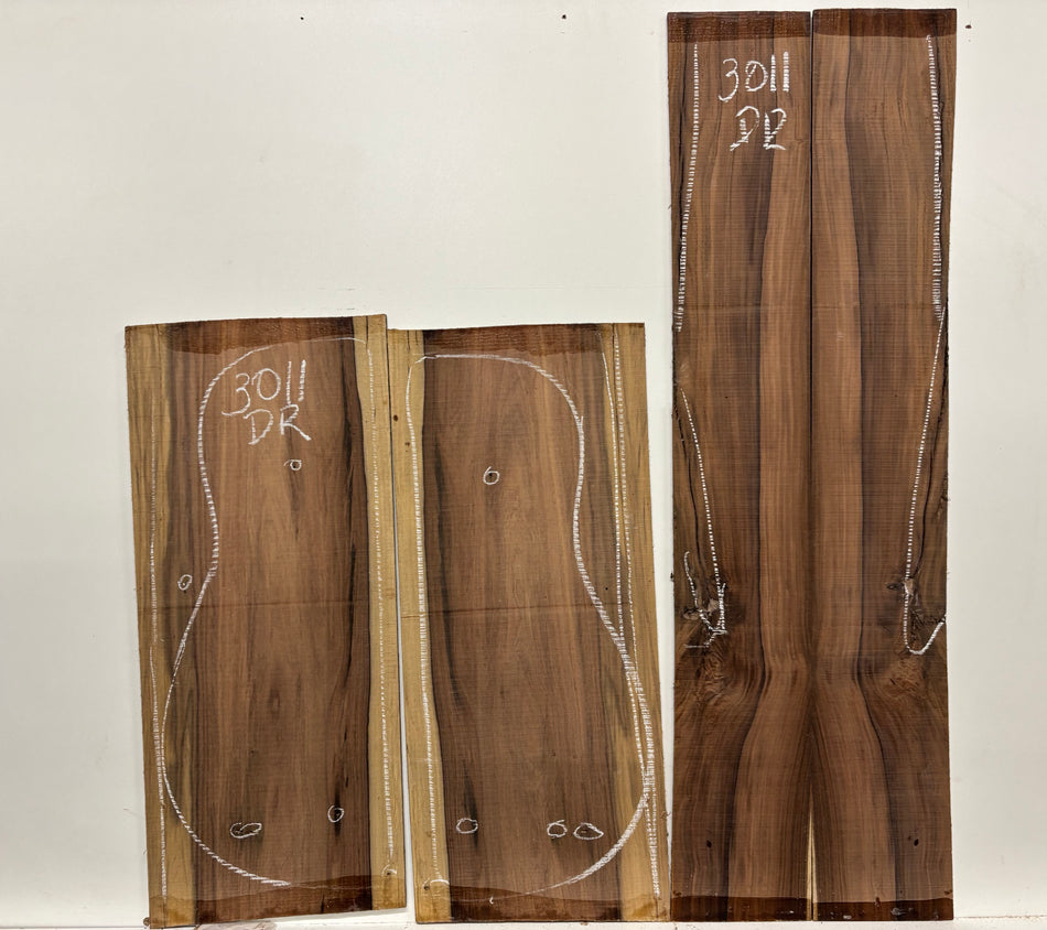 Pau Ferro Dreadnought Guitar Back and Side Defective Set #3011