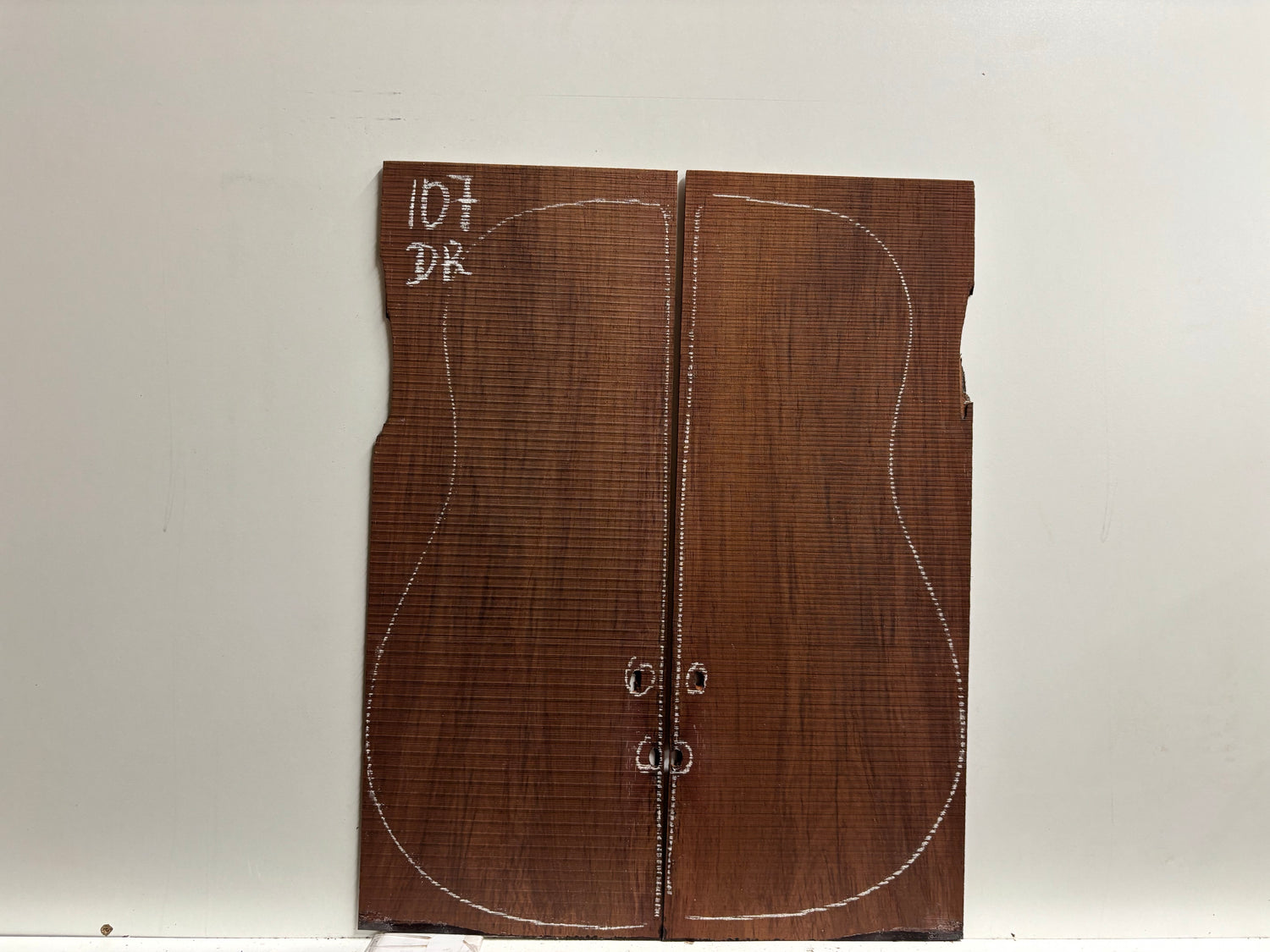 5 Piece Glued, 3 Species Red Alder + Pino+ Black Walnut Body Blank 21