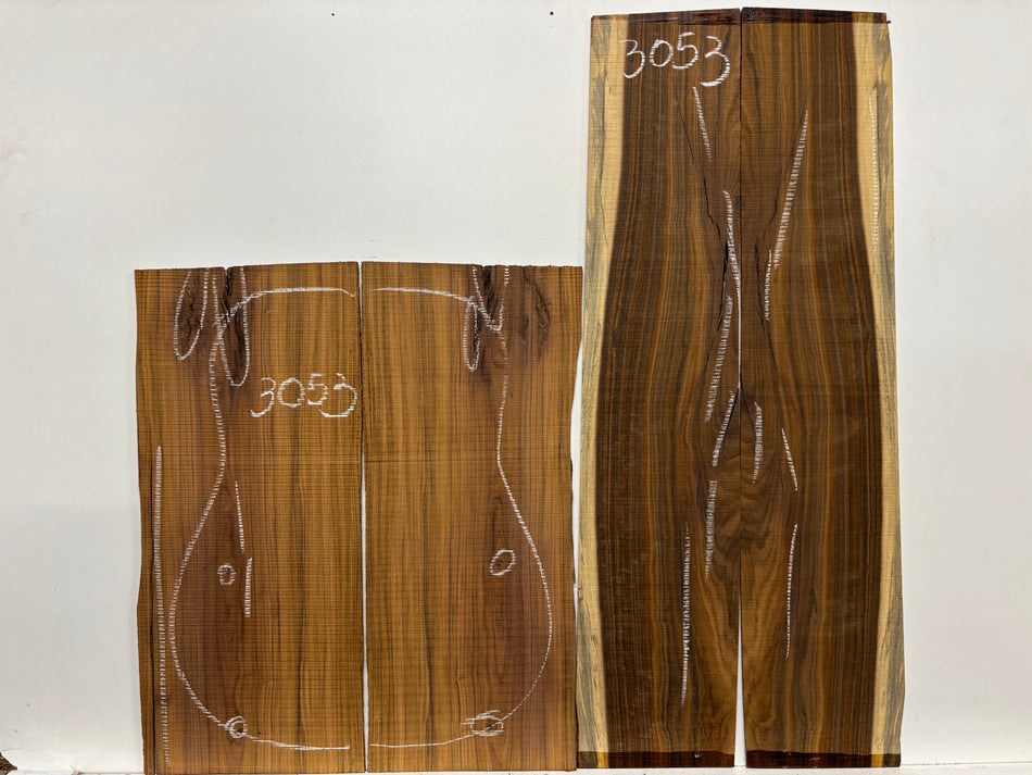 Pau Ferro Jumbo Guitar Back and Side Defective Set #3053