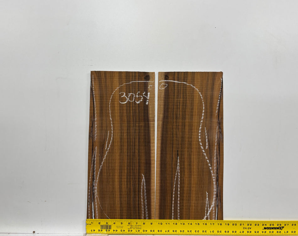 Pau Ferro Jumbo Guitar Back and Side Defective Set #3054